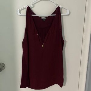 Zip front tank top